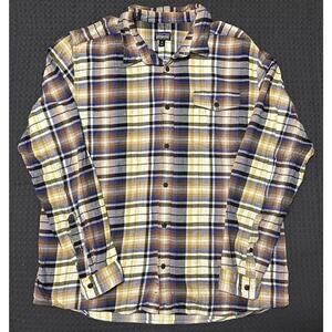 Patagonia Fjord Flannel Lightweight Plaid Button Up Organic Cotton Shirt Medium
